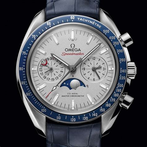 omega speedmaster moonphase blue review|Omega Speedmaster moonphase price.